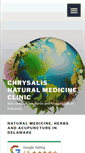 Mobile Screenshot of chrysalisnaturalmedicine.com